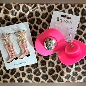 Two pair of NWT Cowgirl earrings.